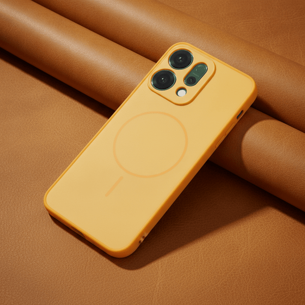 GripMate Orange Silicone case for Oppo Reno 14 - The Hatke