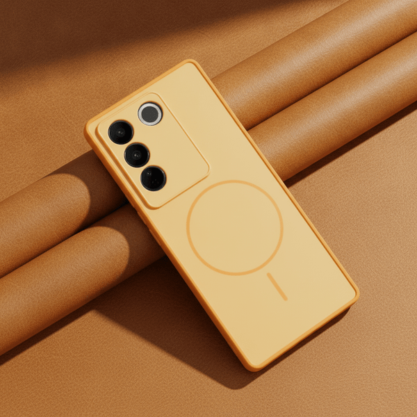 GripMate Orange Silicone case for Vivo V27 - The Hatke