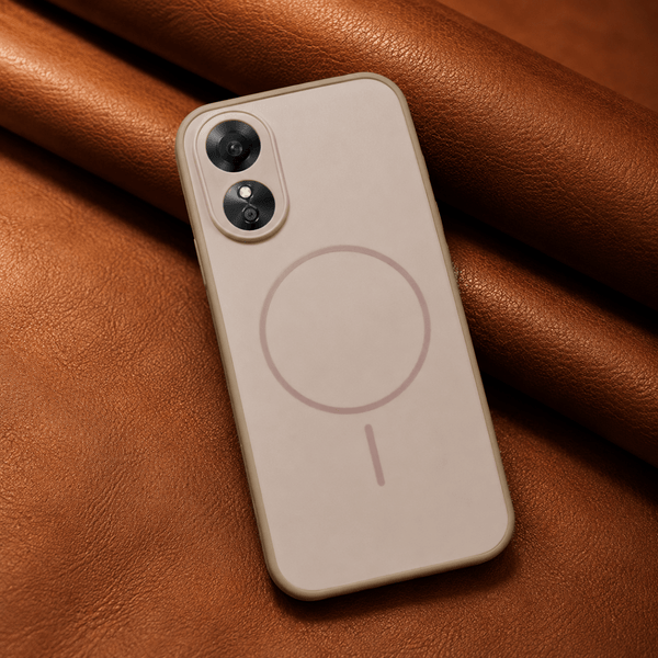 GripMate Peach Silicone case for Oppo A17 - The Hatke