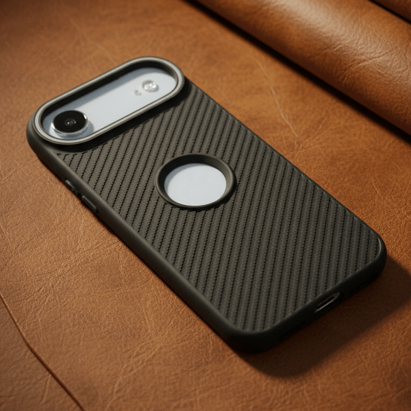 Gripon Black (Grey RING) Silicone Case for Apple iphone Air - The Hatke