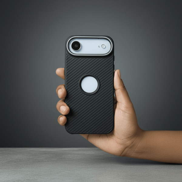 Gripon Black (Grey RING) Silicone Case for Apple iphone Air - The Hatke