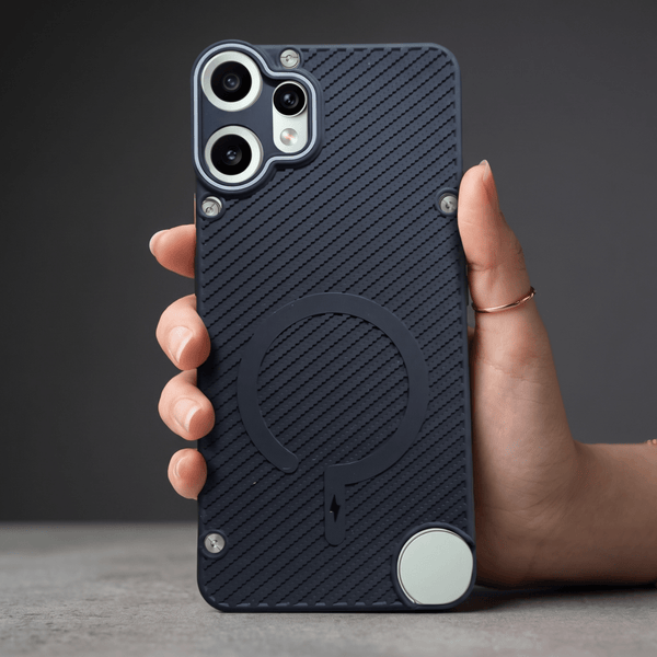 Gripon Black (Grey RING) Silicone Case for CMF PHONE 2 PRO - The Hatke