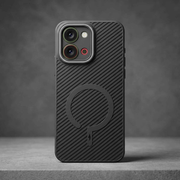 Gripon Black (Grey RING) Silicone Case for iQOO Z11X - The Hatke
