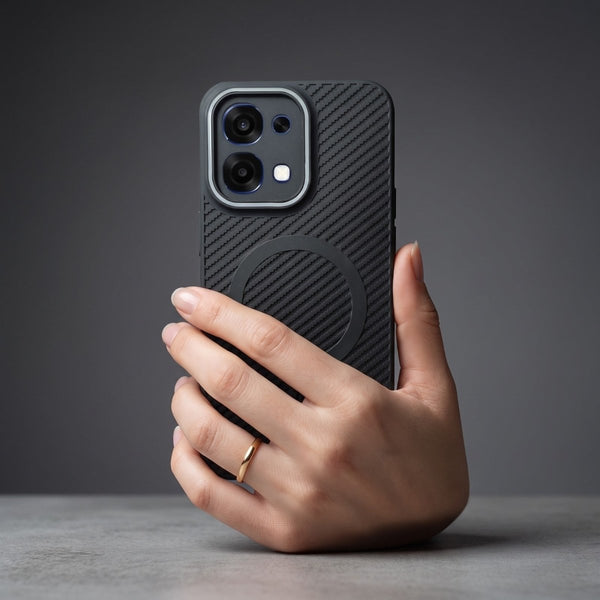 Gripon Black (Grey RING) Silicone Case for Oppo F31 - The Hatke