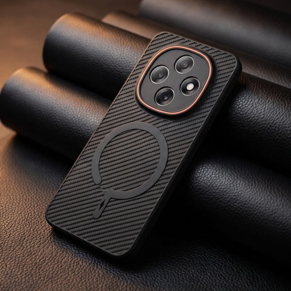 Gripon Black (ORANGE RING) Silicone Case for Oppo F31 Pro - The Hatke