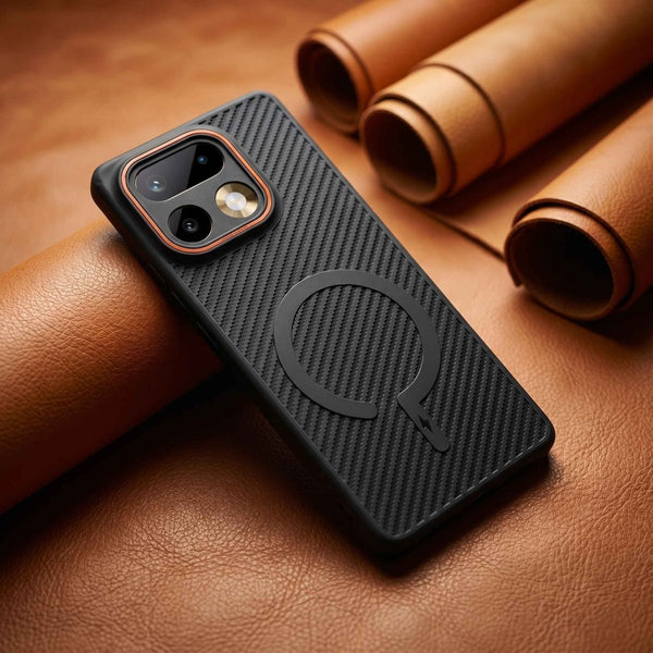 Gripon Black (ORANGE RING) Silicone Case for Realme 16 Pro - The Hatke