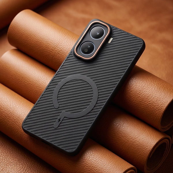 Gripon Black (ORANGE RING) Silicone Case for Vivo T5 Pro - The Hatke
