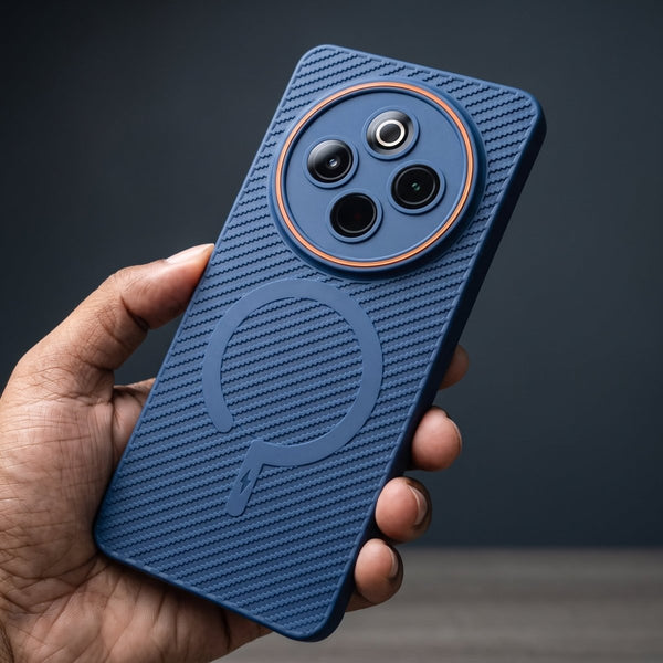 Gripon Dark Blue Silicone Case for Vivo T4 - The Hatke