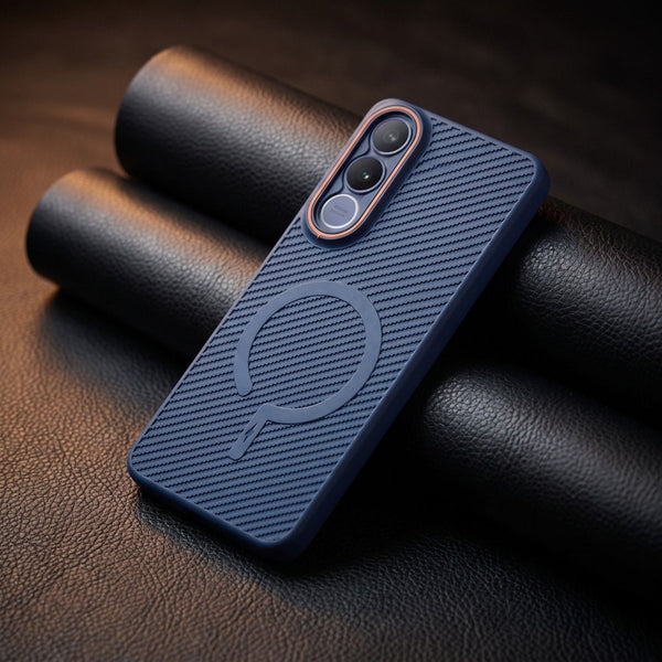 Gripon Dark Blue Silicone Case for Vivo V70 FE - The Hatke