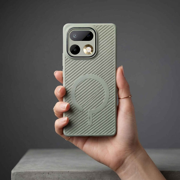 Gripon Grey Silicone Case for Realme 16 Pro - The Hatke