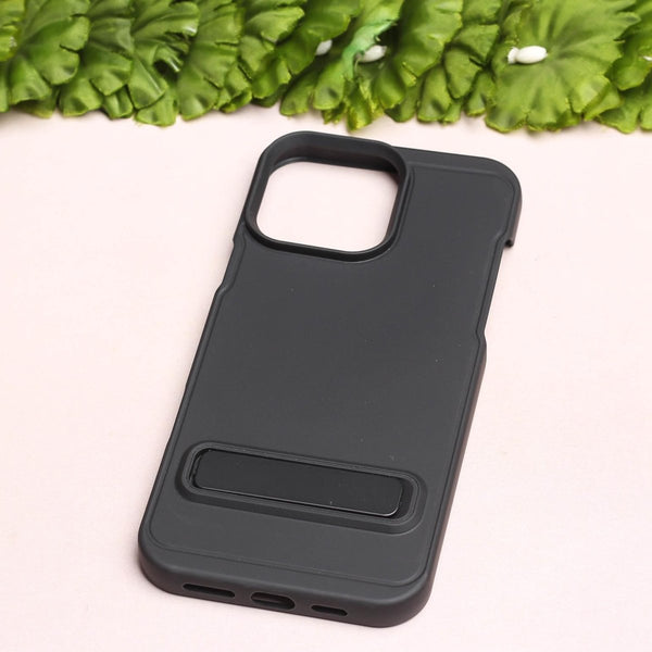 GripStand Black Silicone case for Apple iphone 16 Pro Max - The Hatke