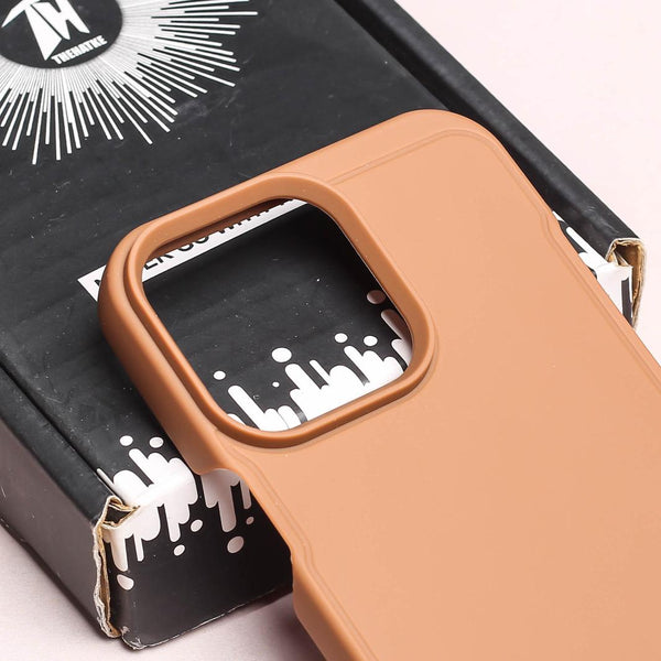 GripStand Brown Silicone case for Apple iphone 16 Pro Max - The Hatke