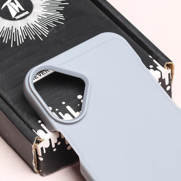 GripStand Cloud blue Silicone case for Apple iphone 16 - The Hatke