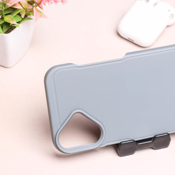 GripStand Cloud blue Silicone case for Apple iphone 16 Plus - The Hatke