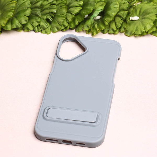 GripStand Cloud blue Silicone case for Apple iphone 16 Plus - The Hatke