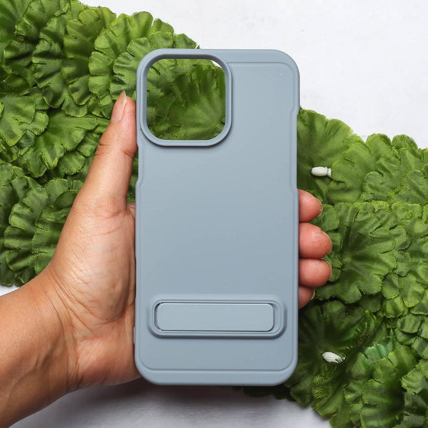 GripStand Cloud blue Silicone case for Apple iphone 16 Pro Max - The Hatke