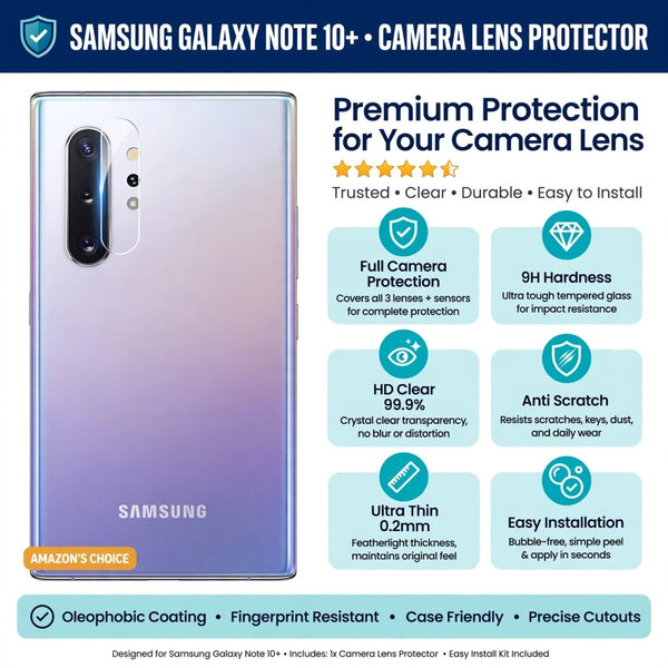 Guard your Samsung Note 10 Plus Camera Lens - The Hatke