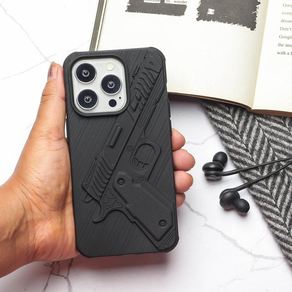 Gun Design Silicone case for Apple iphone 14 Pro - The Hatke