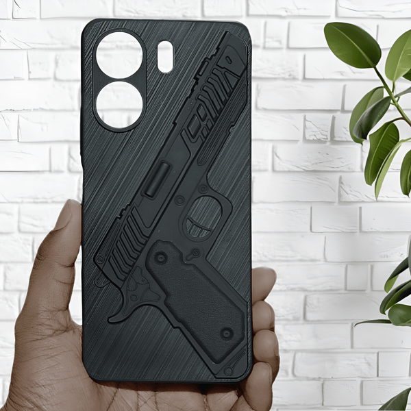 Gun Design Silicone case for Redmi 13C 4G - The Hatke