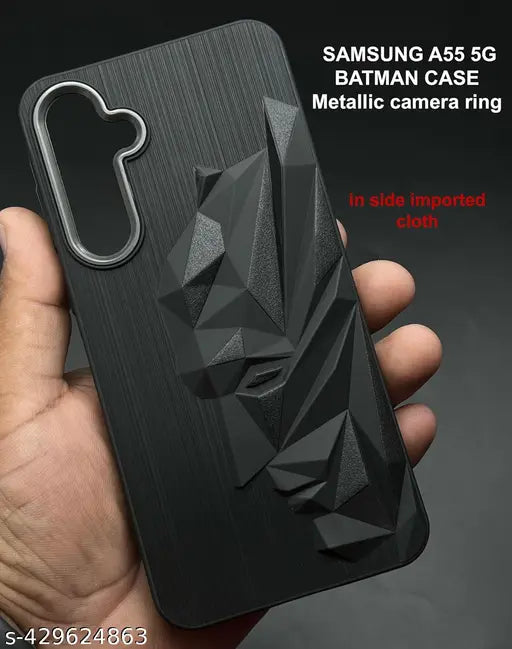 Superhero Engraved logo silicon Case for Samsung A55
