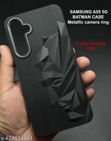 Superhero Engraved logo silicon Case for Samsung A55