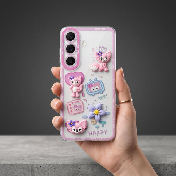 Happy Cute Time Silicone Case for Samsung A36 - The Hatke
