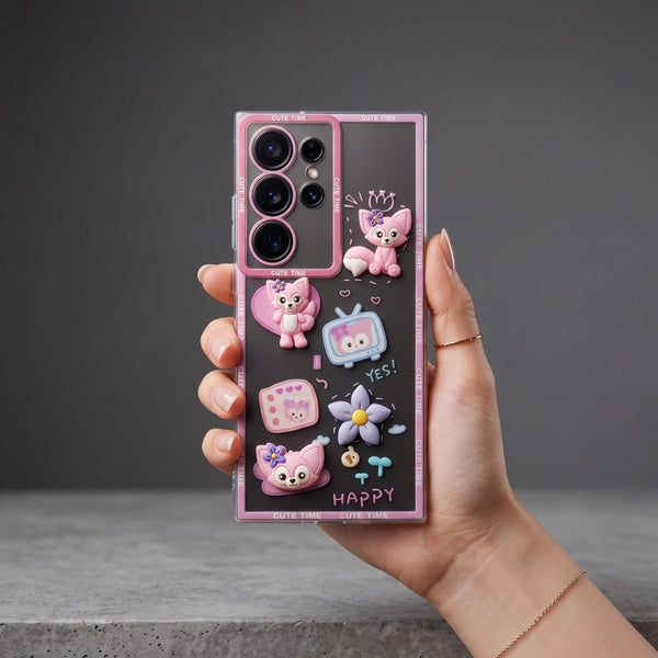 Happy Cute Time Silicone Case for Samsung S24 Ultra - The Hatke