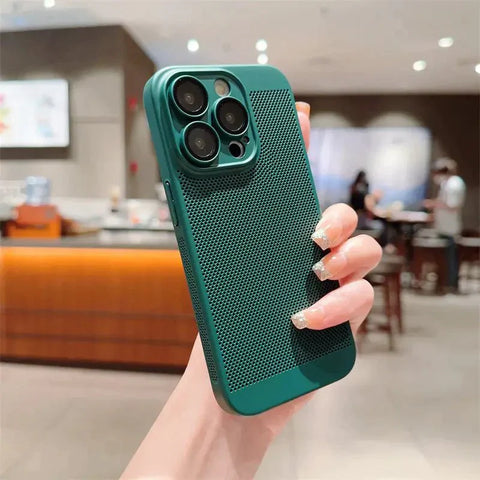 BREATHING DARK GREEN Silicone Case for Apple Iphone 14 Pro