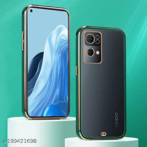 Dark Green Electroplated Transparent Case for Oppo Reno 7 5g
