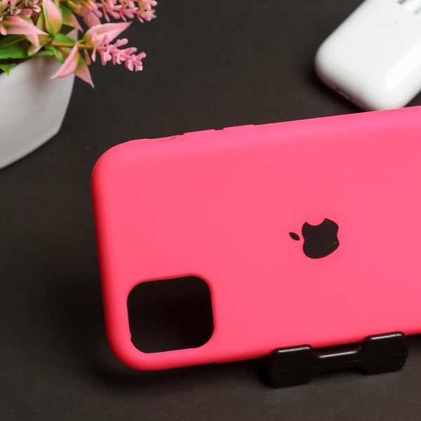Hot Pink Original Silicone case for Apple iphone 11 - The Hatke