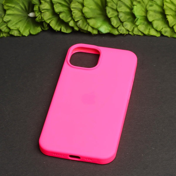 Hot Pink Original Silicone case for Apple iphone 14 Plus - The Hatke