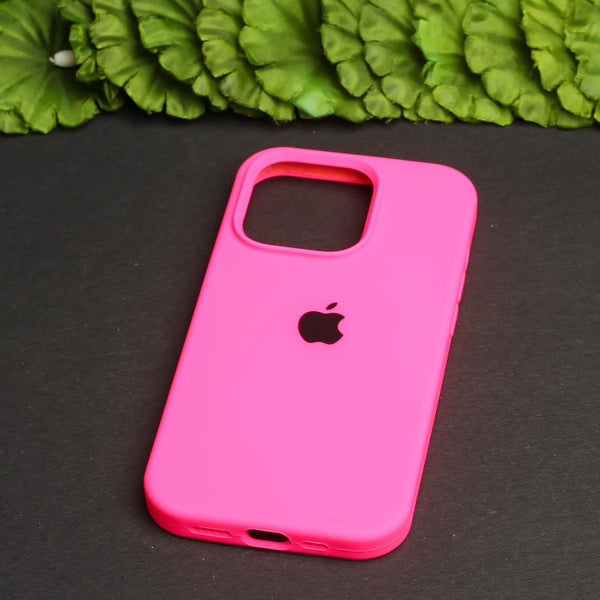 Hot Pink Original Silicone case for Apple iphone 14 Pro - The Hatke