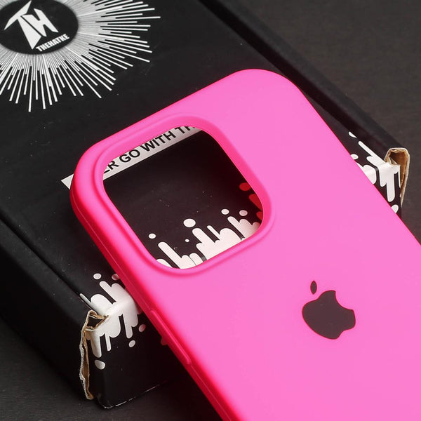 Hot Pink Original Silicone case for Apple iphone 14 Pro Max - The Hatke