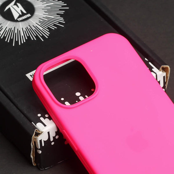 Hot Pink Original Silicone case for Apple iphone 15 Plus - The Hatke