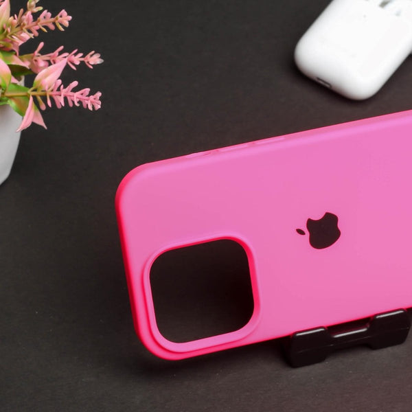 Hot Pink Original Silicone case for Apple iphone 15 Pro Max - The Hatke
