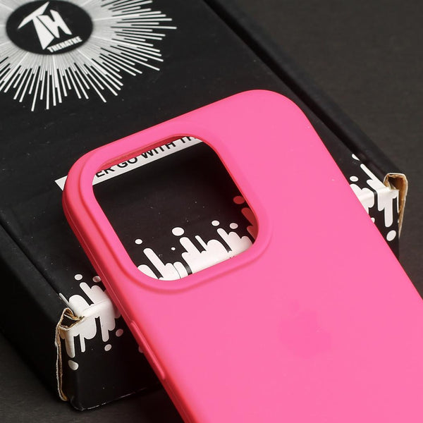 Hot Pink Original Silicone case for Apple iphone 16 pro Max - The Hatke