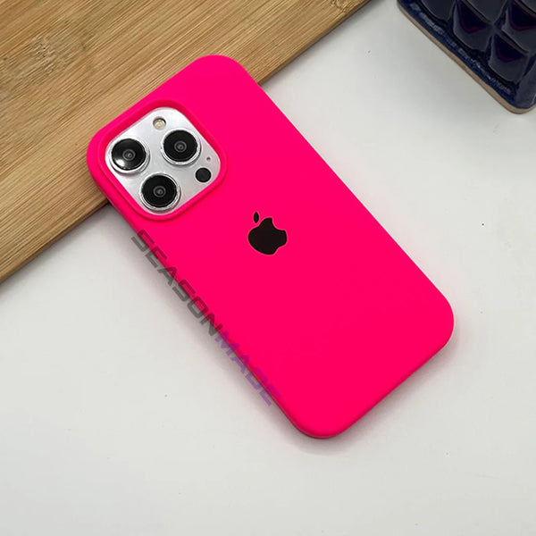 Hot Pink Original Silicone case for Apple iphone 16 pro Max - The Hatke