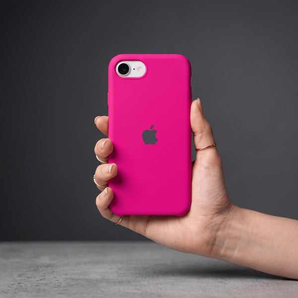 Hot pink Original Silicone case for Apple iphone 16e - The Hatke