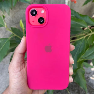 Hot Pink Original Silicone case for Apple iphone 15 Plus