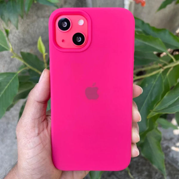 Hot Pink Original Silicone case for Apple iphone 13 Mini