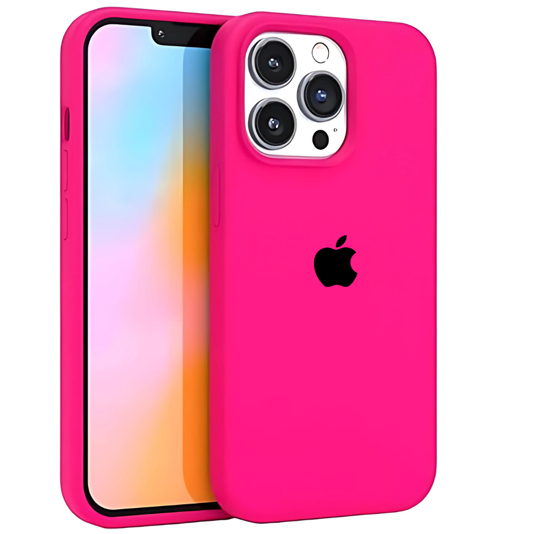 Hot Pink Original Silicone case for Apple iphone 15 Pro Max