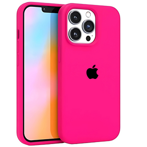 Hot Pink Original Silicone case for Apple iphone 15 Pro Max