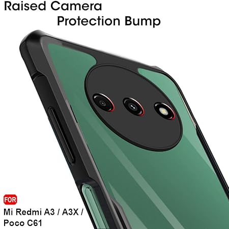 Hybrid Shockproof protective transparent Silicone Case for Redmi A3 - The Hatke