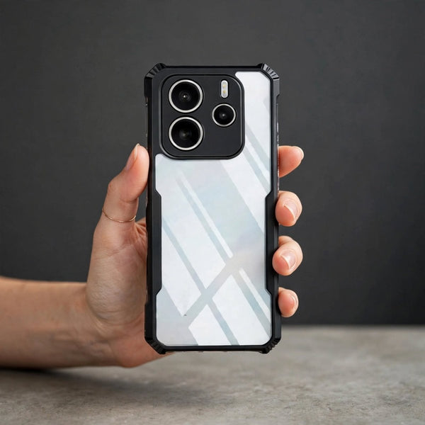 Hybrid Shockproof protective transparent Silicone Case for Redmi Note 14 SE - The Hatke