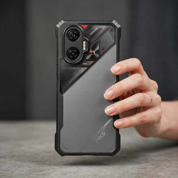 Hybrid Shockproof silicone Safe transparent Case for Poco F7 - The Hatke