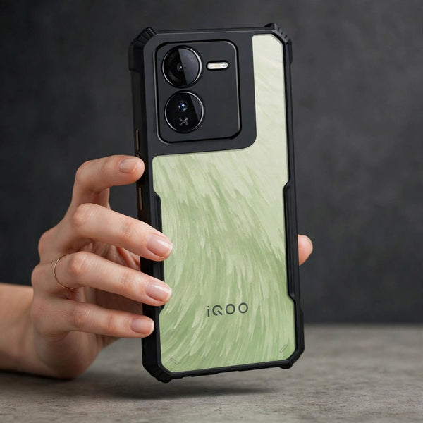 Hybrid Shockproof Transparent Silicone Case for IQOO Z9 - The Hatke