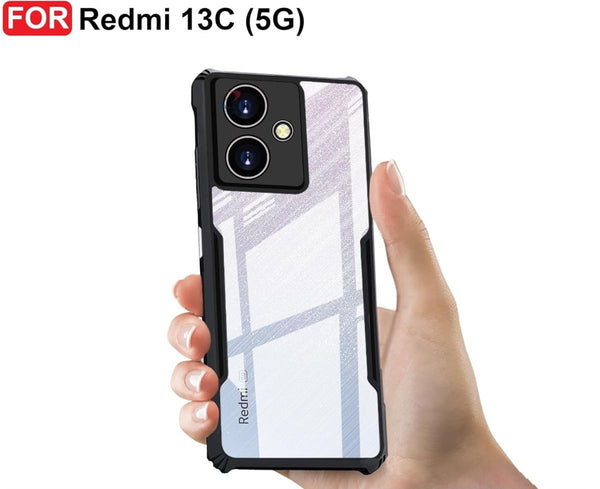 Hybrid Shockproof transparent Silicone Case for Redmi 13c 5G - The Hatke