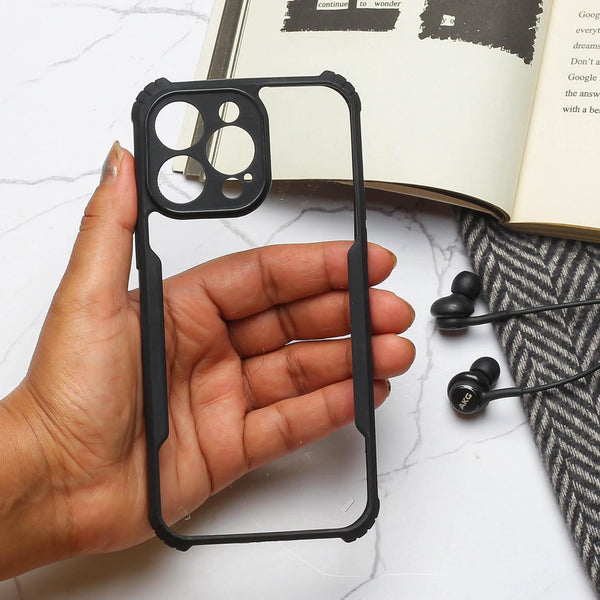 Hybrid Shockproof Transparent Silicone Safe Case for Apple iphone 12 pro max - The Hatke