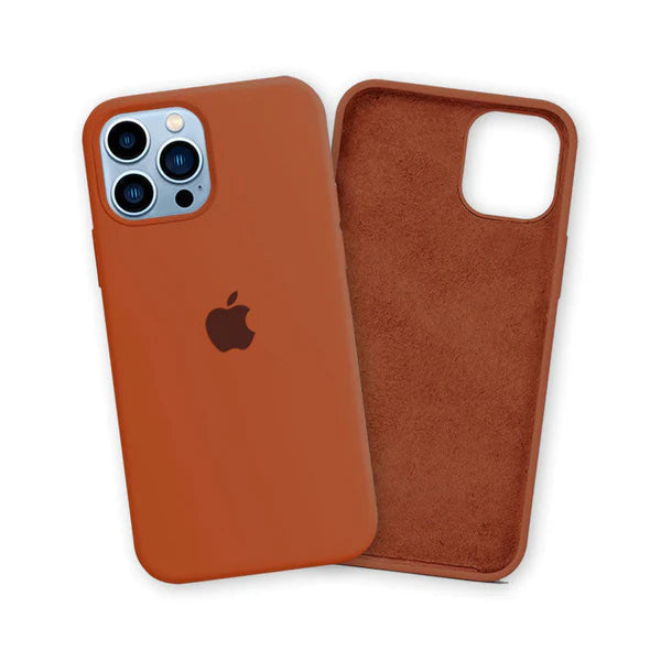Brown Original Silicone case for Apple iphone 12 Pro Max