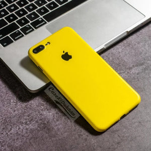 Yellow Original Silicone case for Apple iphone 8 Plus